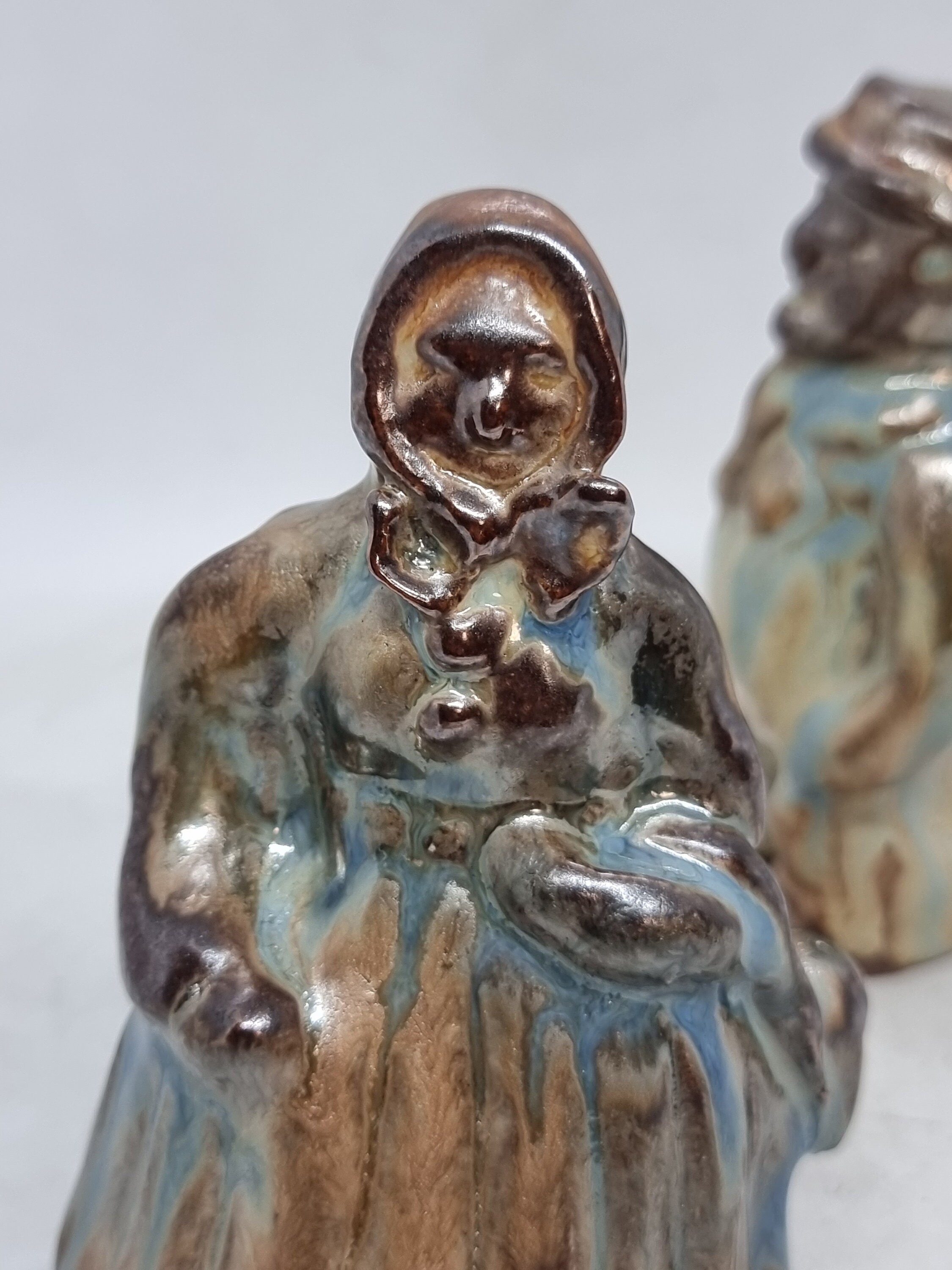 ヴィンテージ Kalle Nyhamn 陶器製フィギュア 2 体 | スウェーデン製