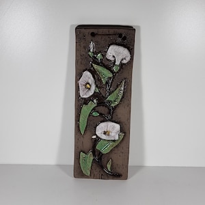 Vintage Ninnie Forsgren (1960s) ceramic wall plaque | Handmade in Sweden |