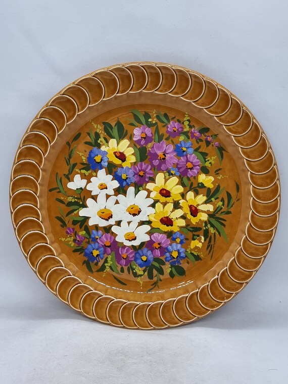 Vintage Pagnossin Earthenware Treviso Italy Decorative Wall Plate