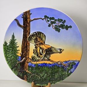 Vintage SMF Schramberg Majolica hand painted wall plate | Collector&#39;s plate | Made in Germany |