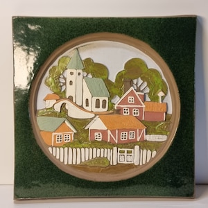 Vintage JIE GANTOFTA Ceramic Wall Plaque no. 827 | Designed by Aimo Nietosvuori |