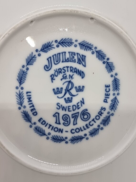 1976 年限定版「JULEN」ロールストランド磁器壁掛けコレクターズ