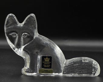 Collectible Glass Fox by Lisa Larson, Royal Krona Sweden | - Etsy