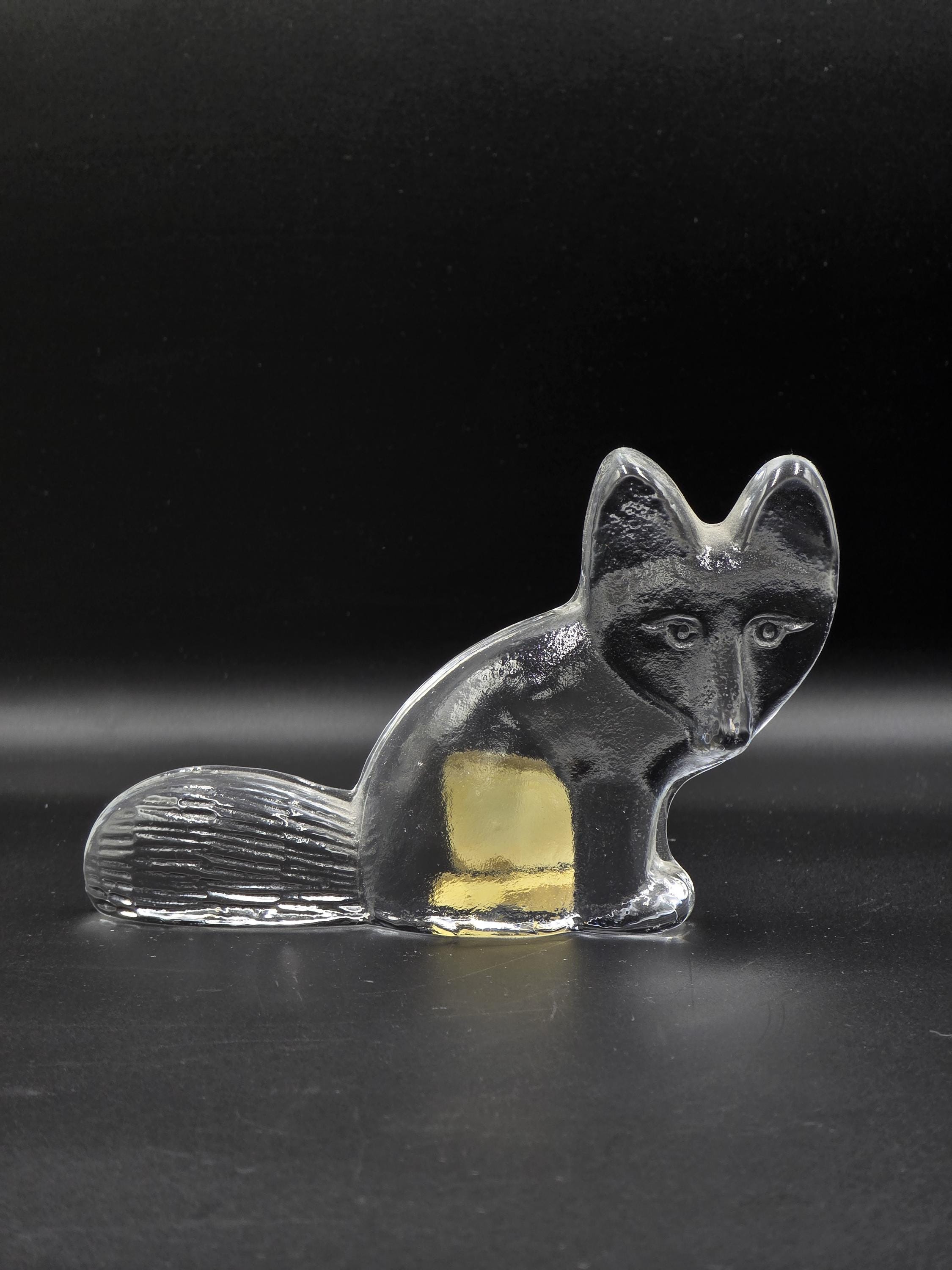 Collectible Glass Fox by Lisa Larson, Royal Krona Sweden | - Etsy