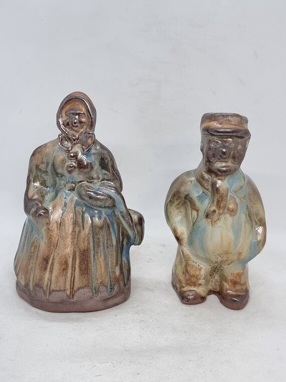 ヴィンテージ Kalle Nyhamn 陶器製フィギュア 2 体 | スウェーデン製