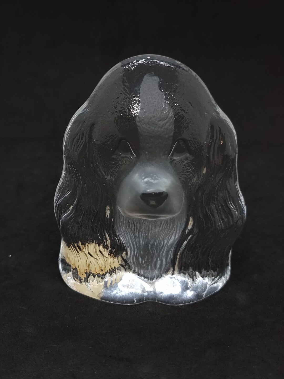 Vintage Mats Jonasson Lead Crystal Dog Sculpture Paperweight Made in Sweden Etsy