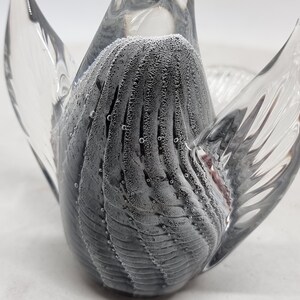 Vintage FM Konstglas/Marcolin Fumato Glass Bird Made in Sweden image 7