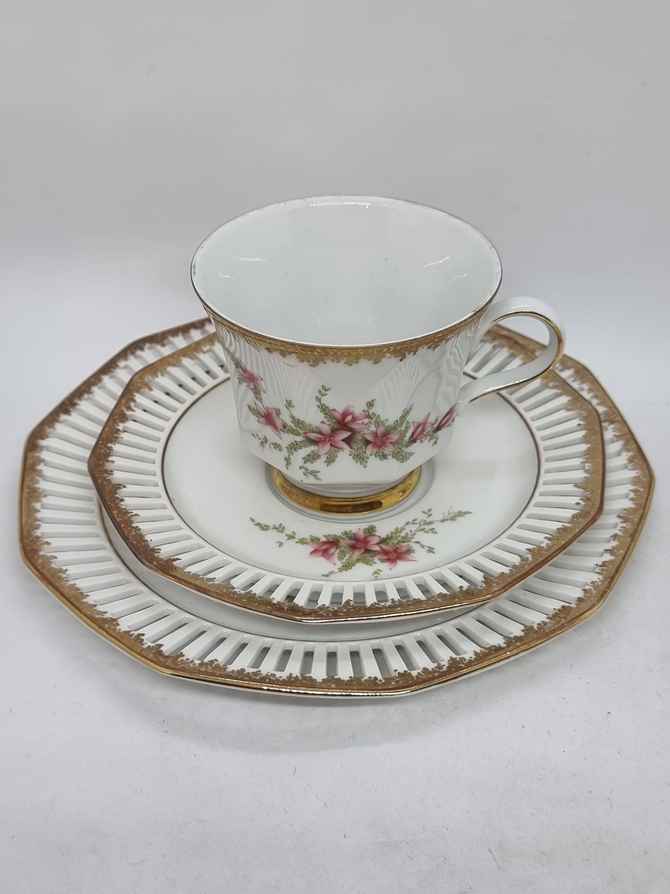 Vintage Svaneholm 1530 Flora Alpina Porcelain Tea Set Nr. 1