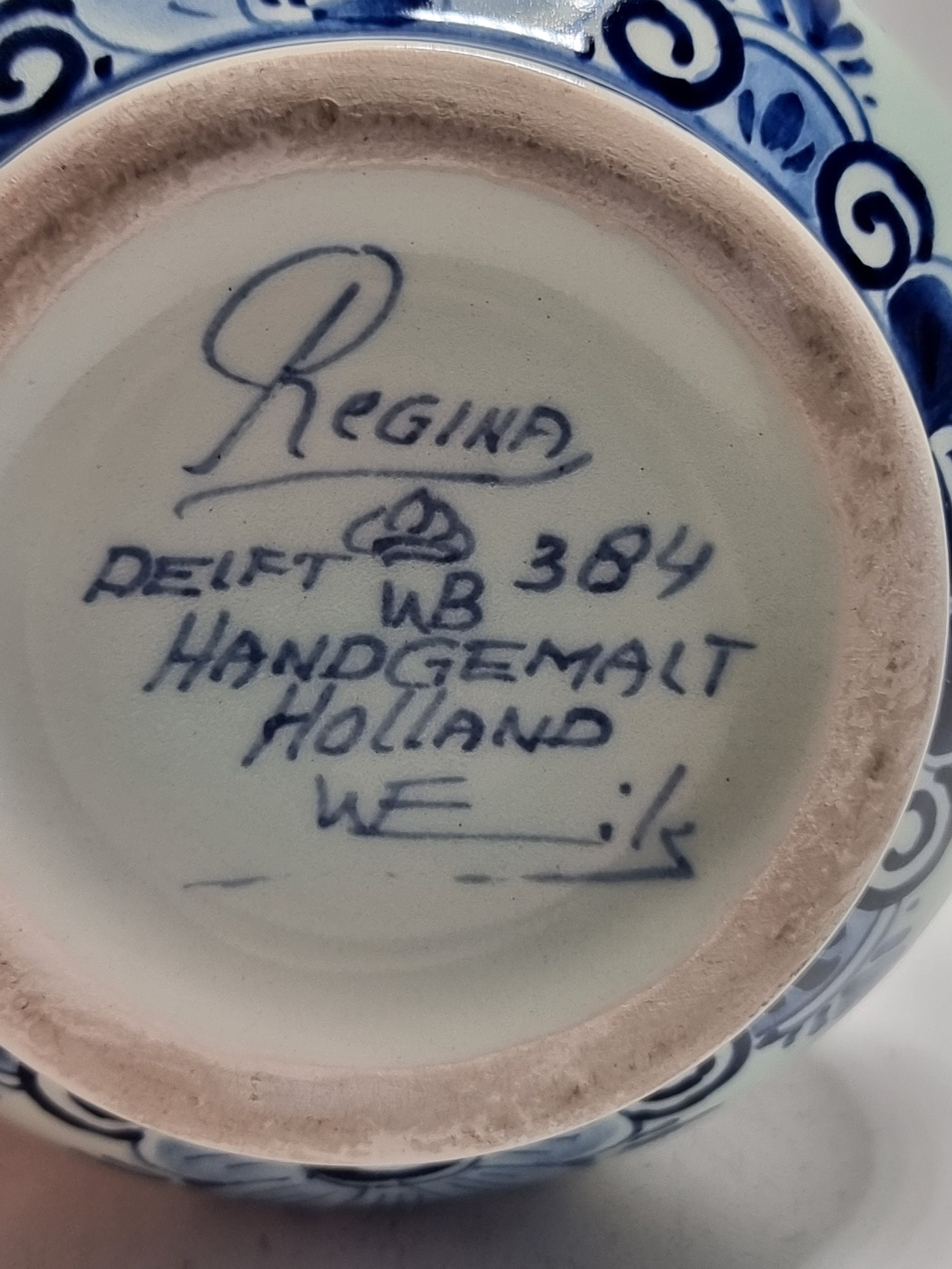 シルバートップのヴィンテージ レジーナ デルフト花瓶 | オランダ製