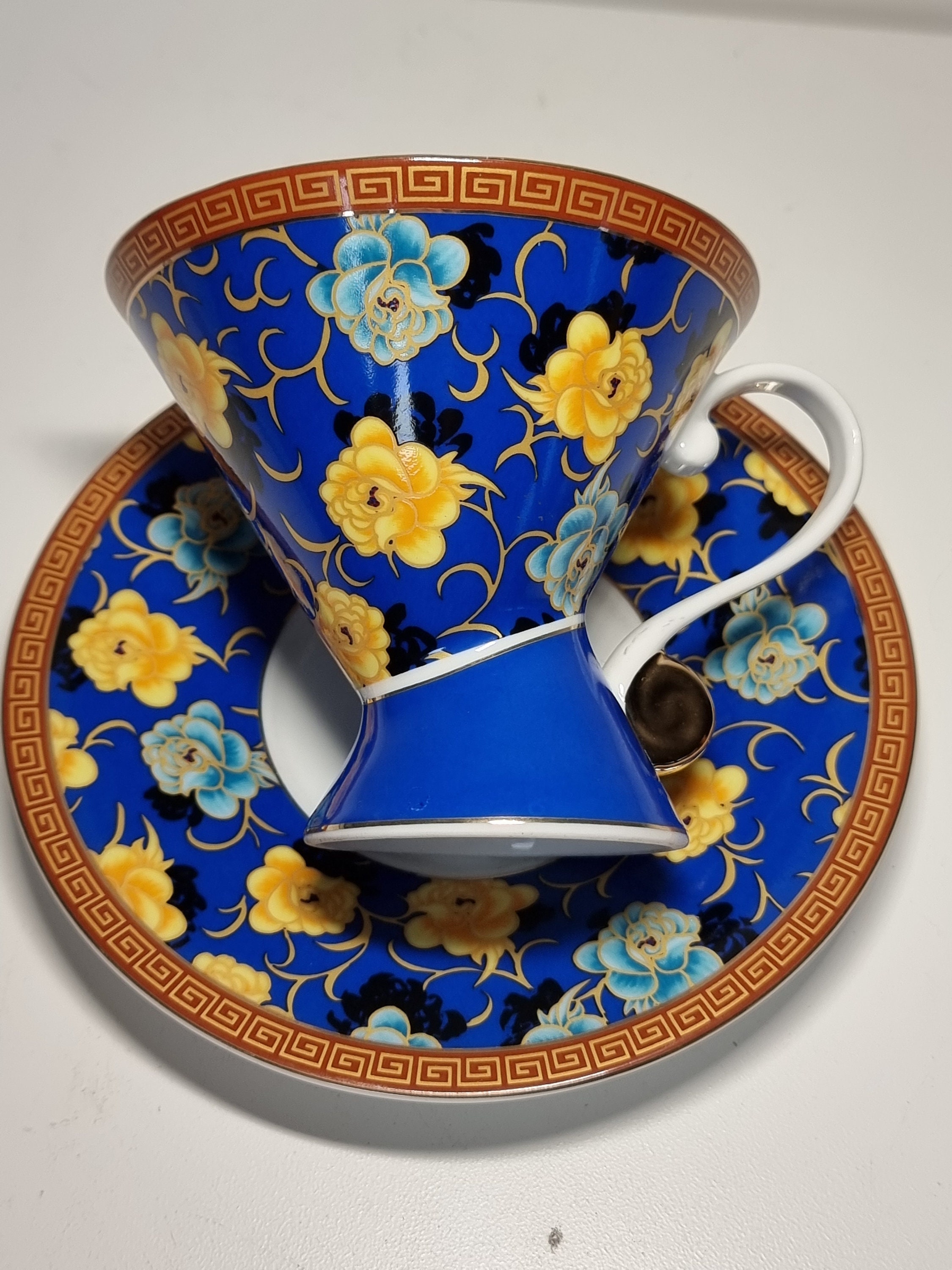 Vintage yamasen Gold Collection Fine Porcelain Cup and Saucer Japan Etsy