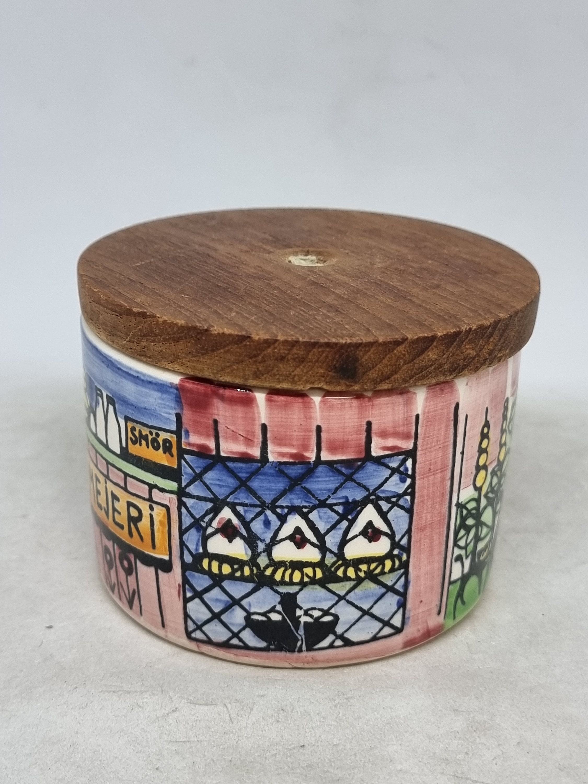Vintage Jie Gantofta Sweden Ceramic Bowl With Lid | Decor by Anita