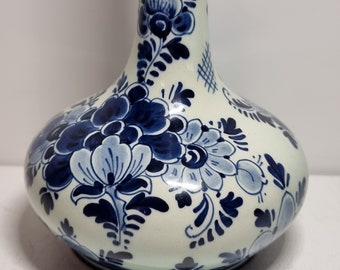 リス　セット　　Regina Delft 花瓶　壺　デルフト アンティーク Vintage Regina Delft Vase With Silver Top | Made in Holland | - Etsy