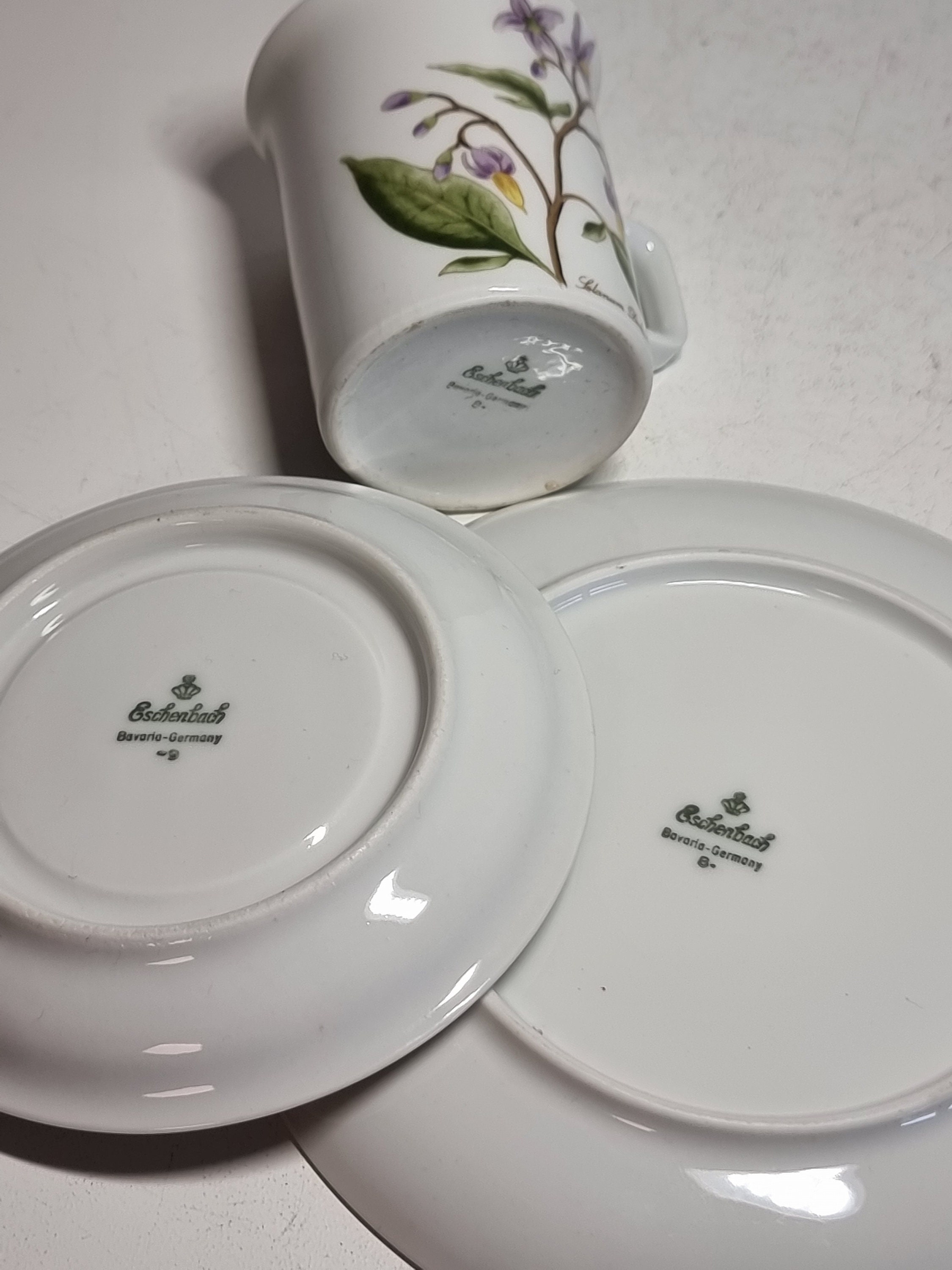 Vintage Eschenbach Bavaria Porcelain Cup and Saucers | Made in Germany
