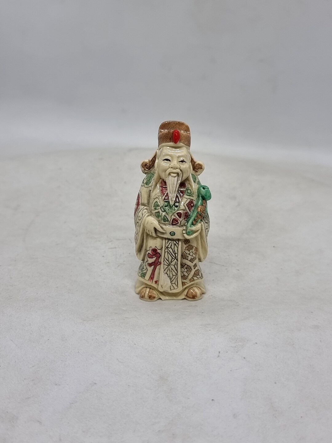 Vintage Chinese Resin Figurine Hand Carved Resin Netsuke Etsy