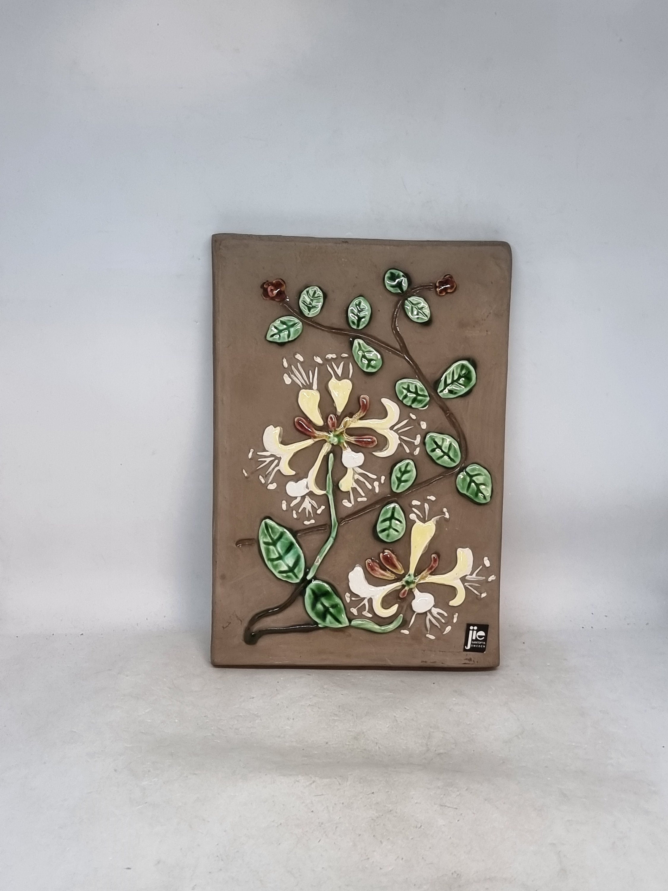 Vintage JIE GANTOFTA Ceramic Wall Plaque No. 789 | Made in Sweden