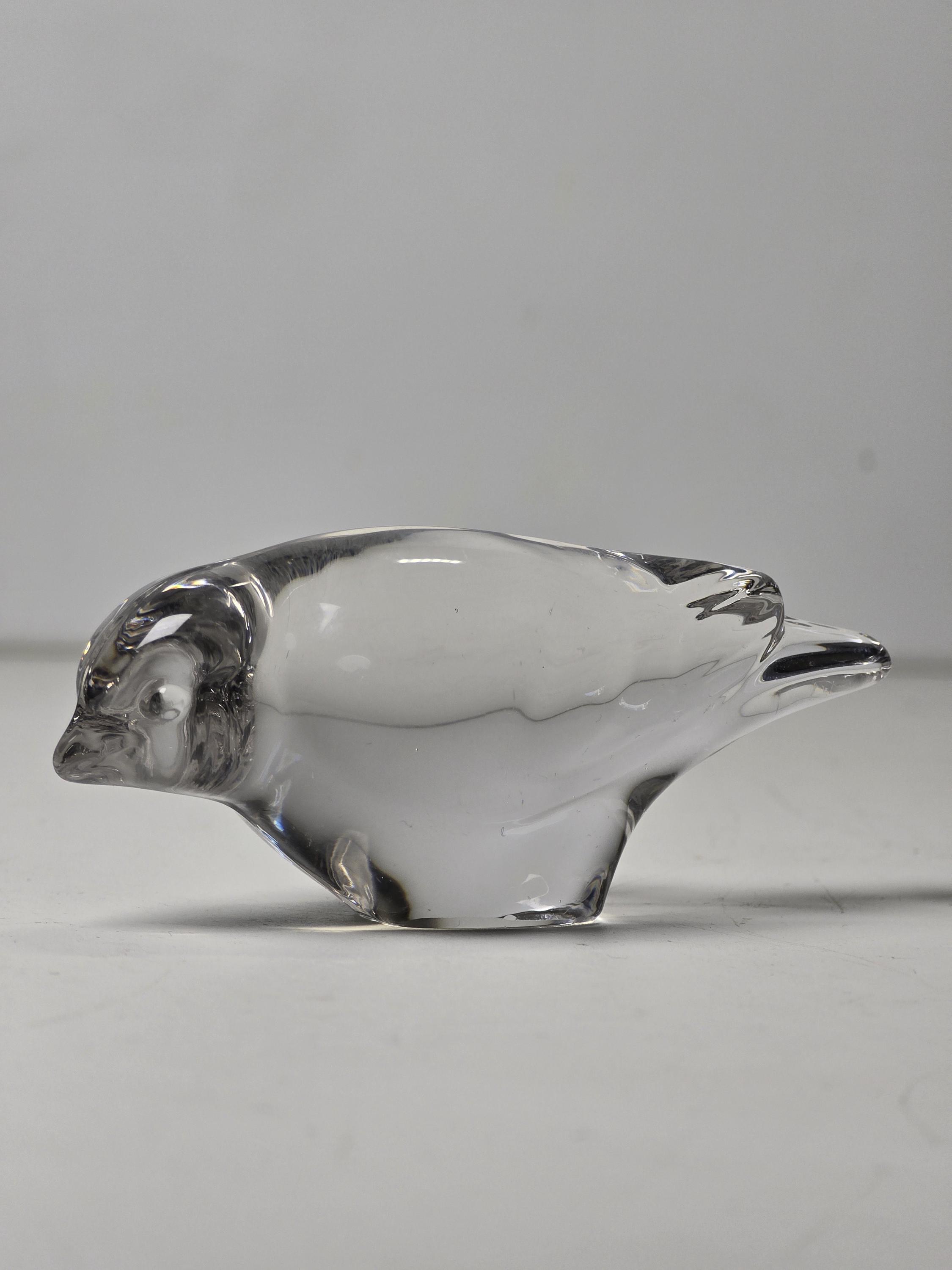 Art Vannes FRANCE ビンテージ　クリスタル　鳥　アート　オブジェ Daum Crystal Stork Heron Crane Egret Bird Art Glass Figurine