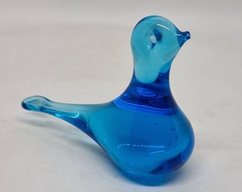 Vintage crystal glass bird figurine | Made in Sweden |
