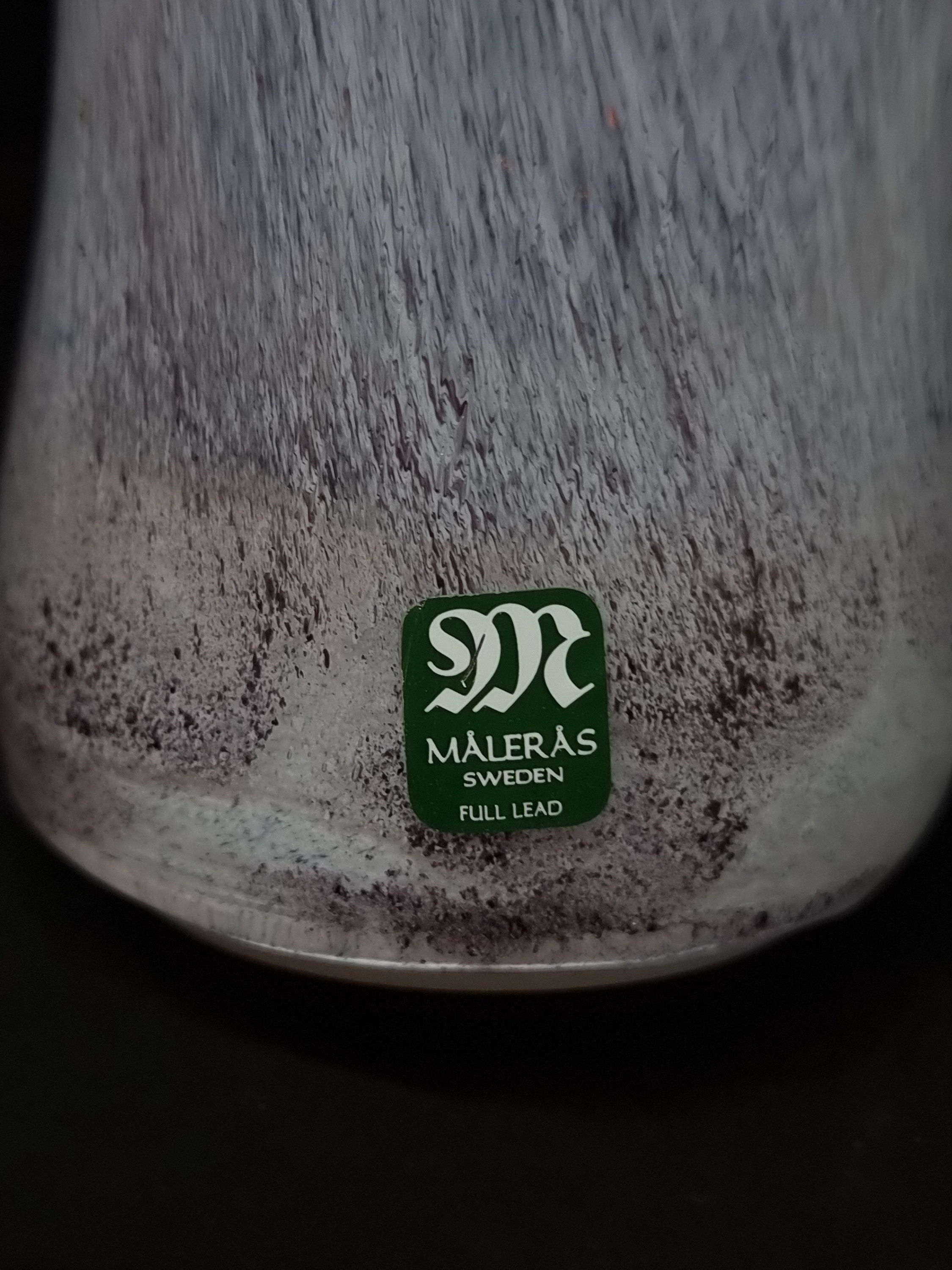 ヴィンテージ Mats Jonasson Målerås ガラス花瓶 |スウェーデン製 