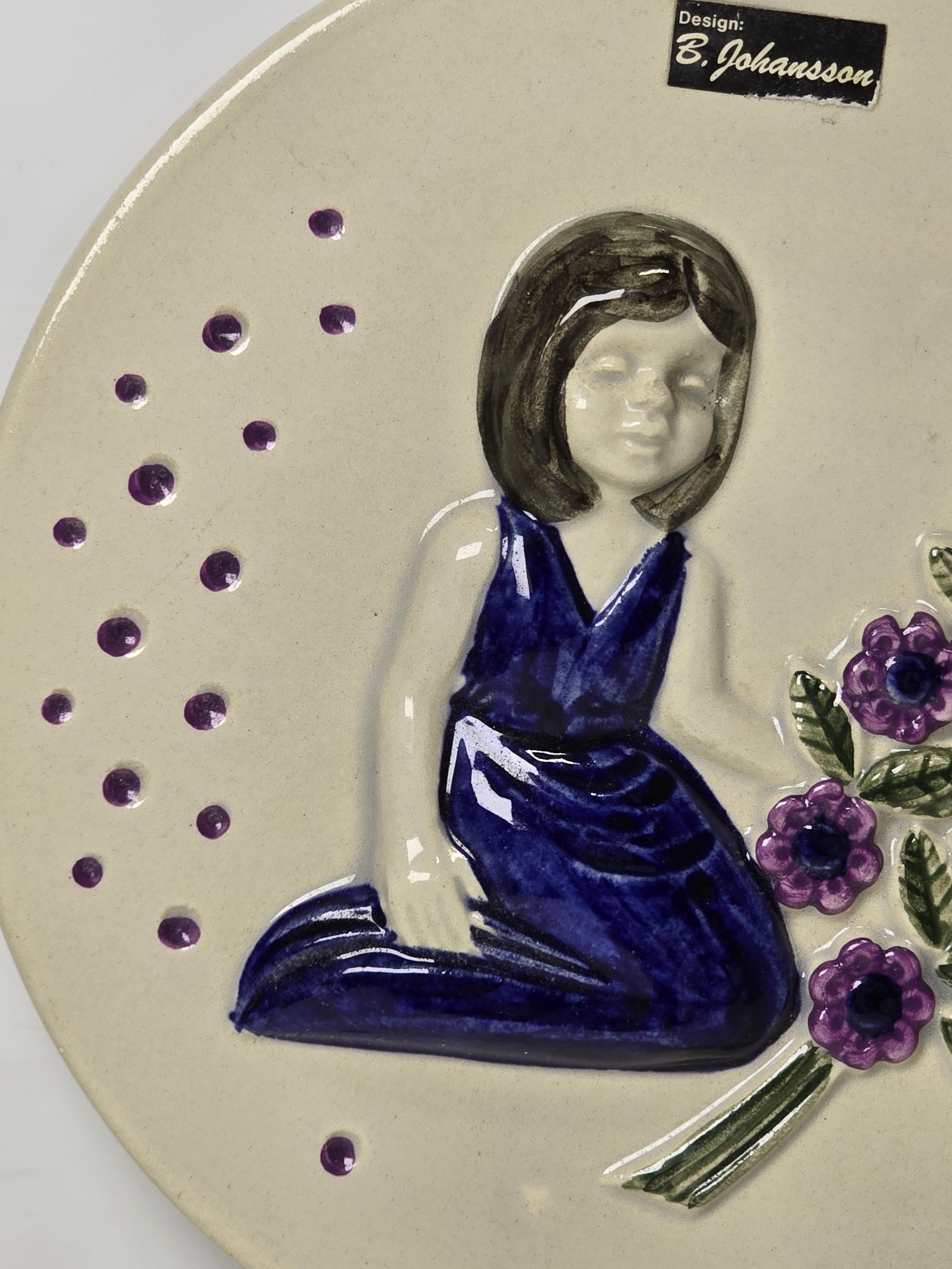 Vintage Deco 7035 Helsingborg Ceramic Wall Plate | B Johansson 