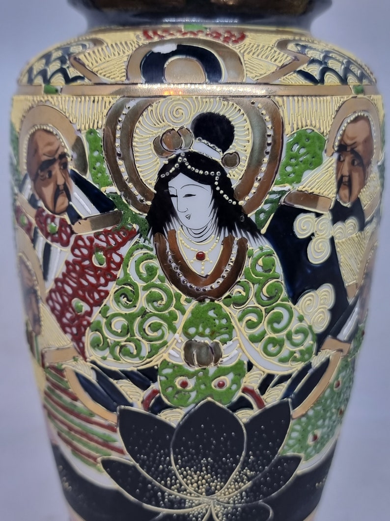 Hand Painted satsuma Vase Made in Japan Etsy