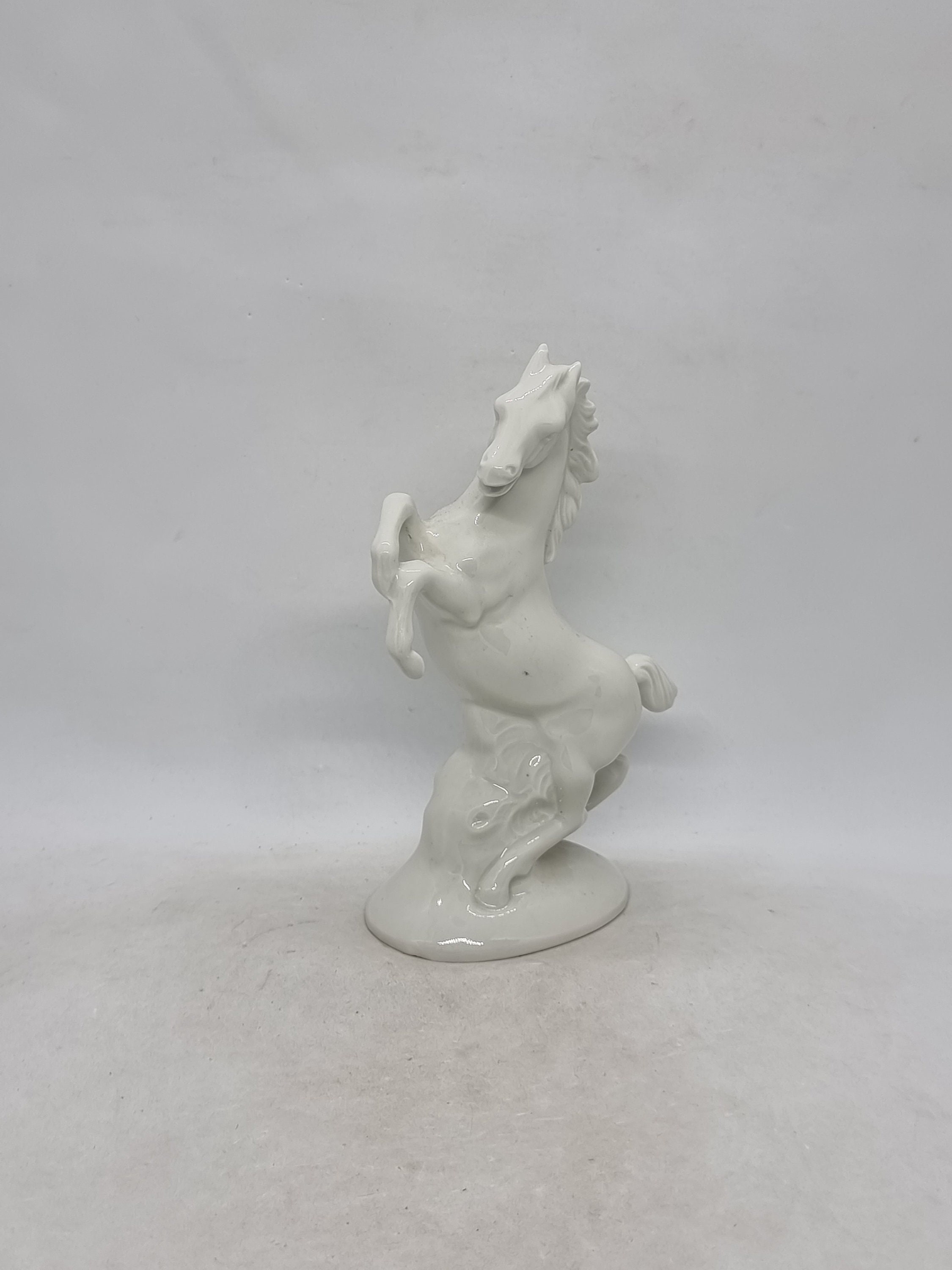Vintage GDR Porcelain Horse Figurine Made in Germany Etsy