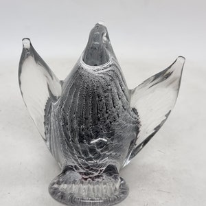Vintage FM Konstglas/Marcolin Fumato Glass Bird Made in Sweden image 5