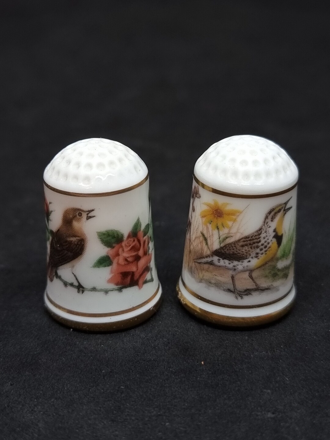 1979 Franklin Porcelain Collectible Bird Thimbles | - Etsy Israel