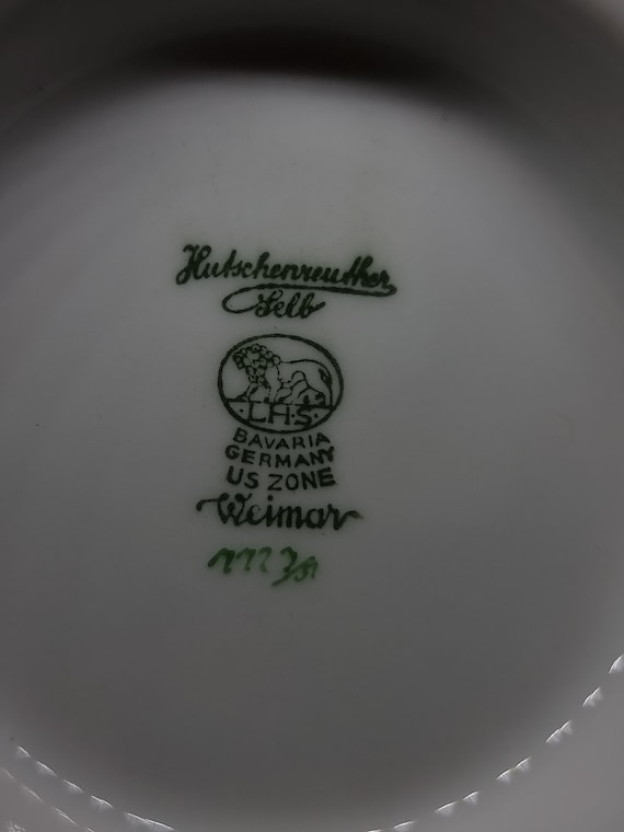 Vintage HUTSCHENREUTHER Selb Bavaria Germany US Zone 