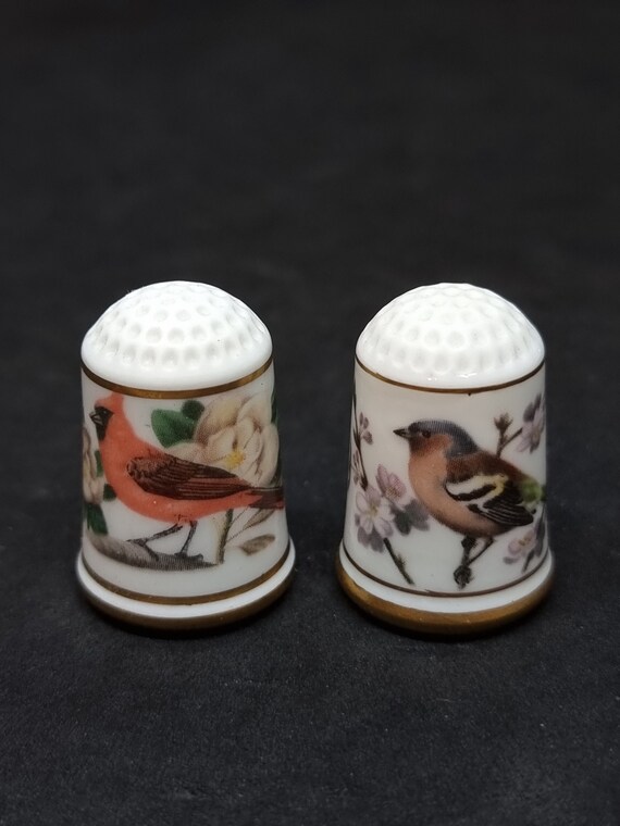 1979 Franklin Porcelain Collectible Bird Thimbles | - Etsy