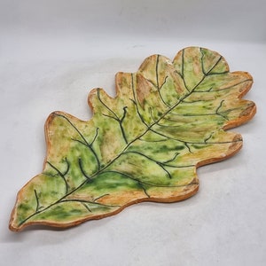 Vintage Leaf Ceramic Plate  | Scandinavia |