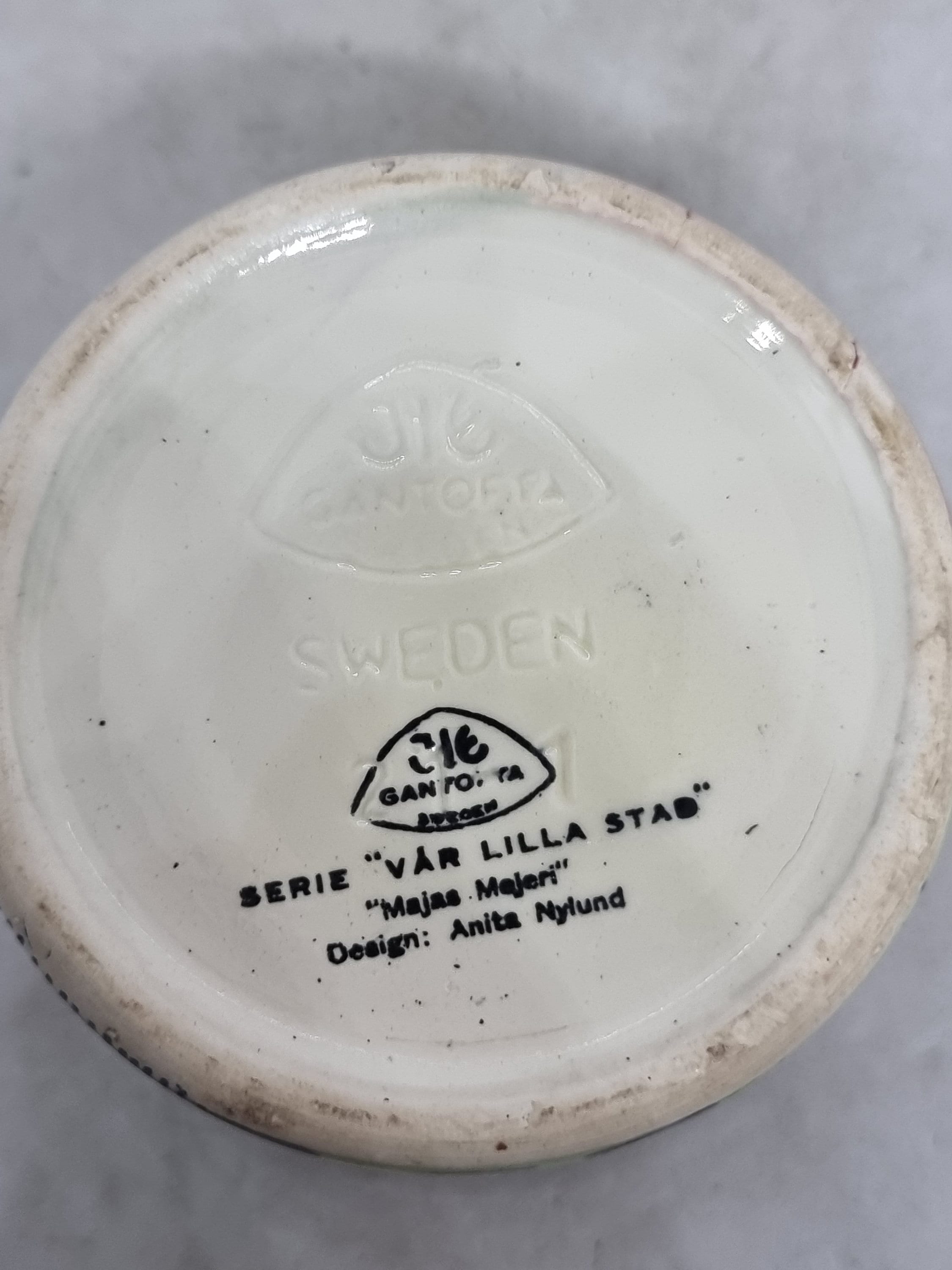 Vintage Jie Gantofta Sweden Ceramic Bowl With Lid | Decor by Anita