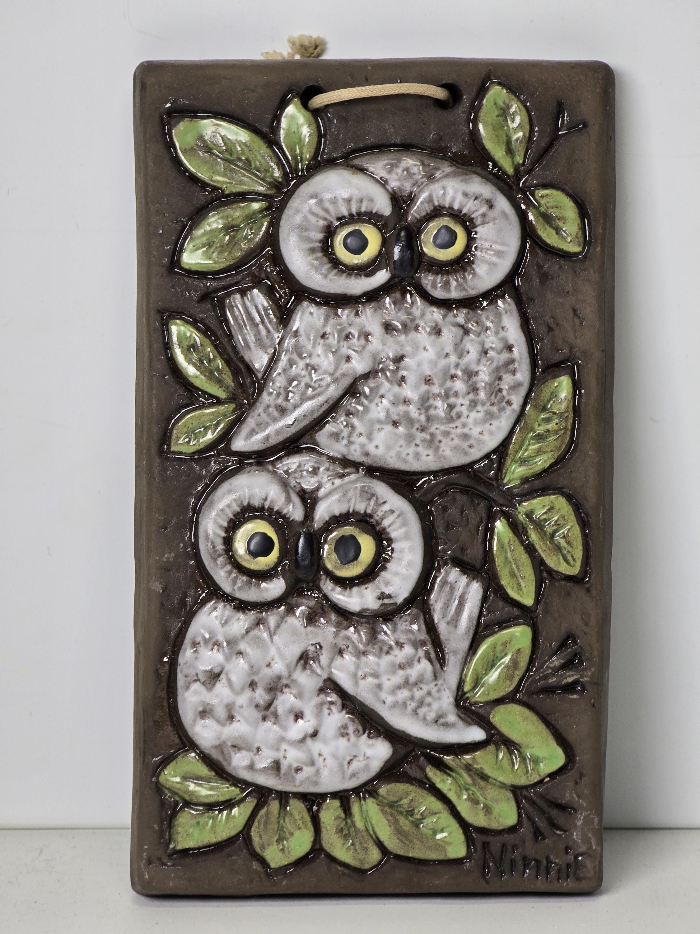 Vintage Ninnie Forsgren (1960s) Ceramic Wall Plaque 
