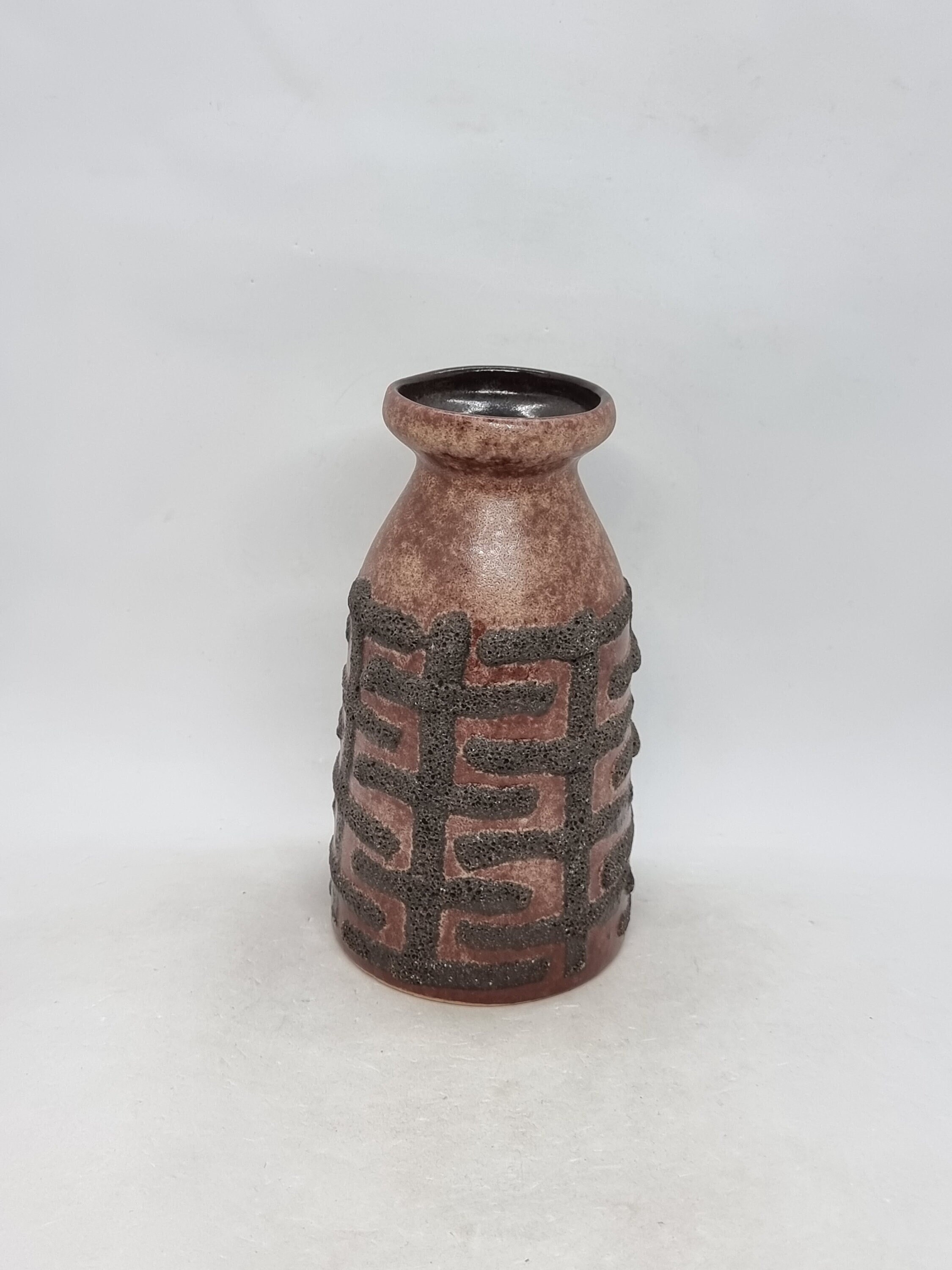 Futures さま専用　花瓶　Strehla 東ドイツ製 ヴィンテージ Strehla 陶器の花瓶 Fat lava 花器