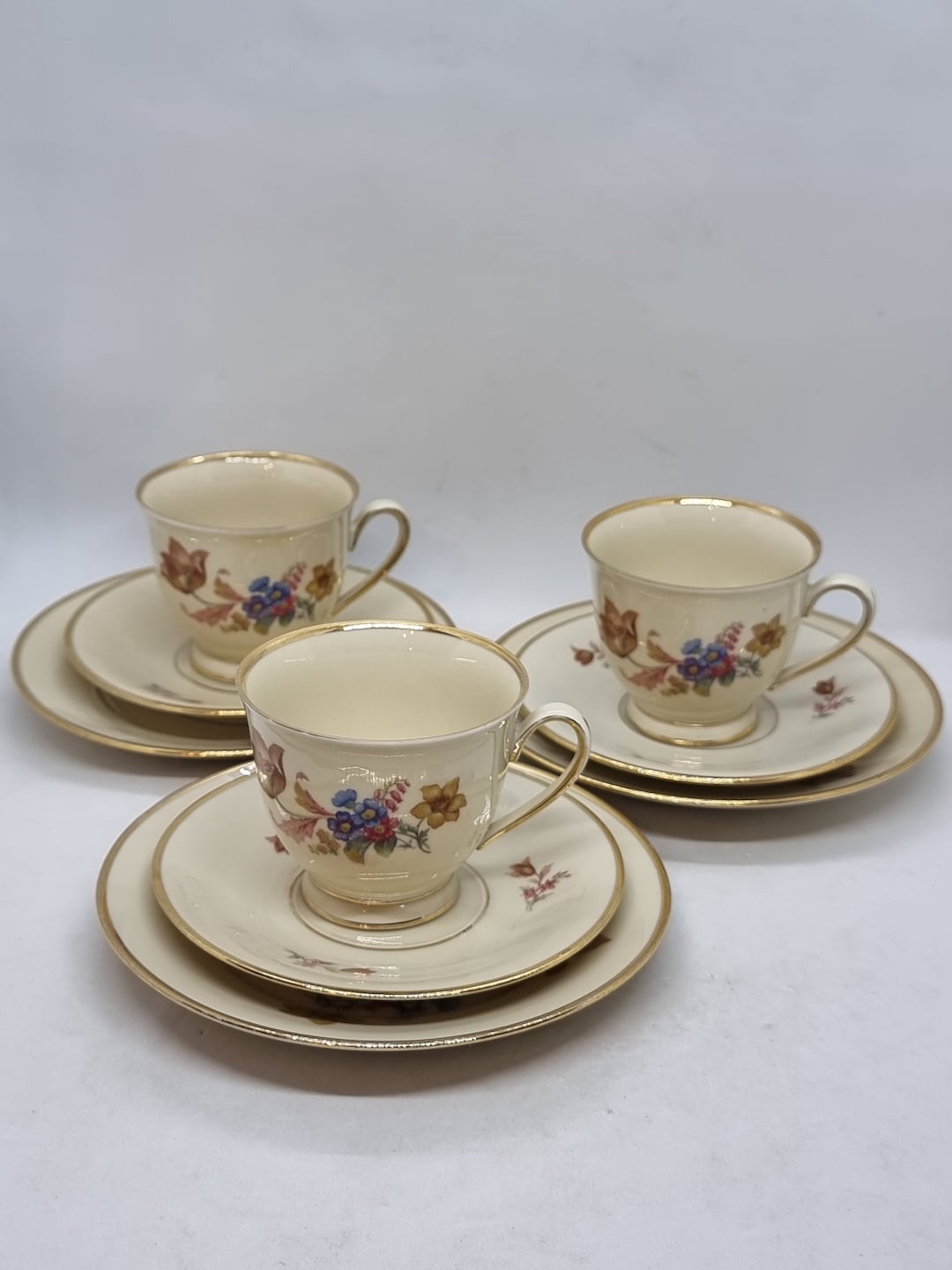 希少　Kjobenhavns Porcellains Maleri KPM KPM Kjøbenhavns Porcellain Maleri Vallø Black Rose Spare Saucer