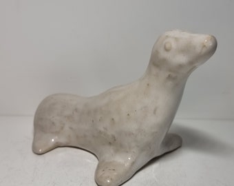 Vintage Hand-made Ceramic Seal Figurine |