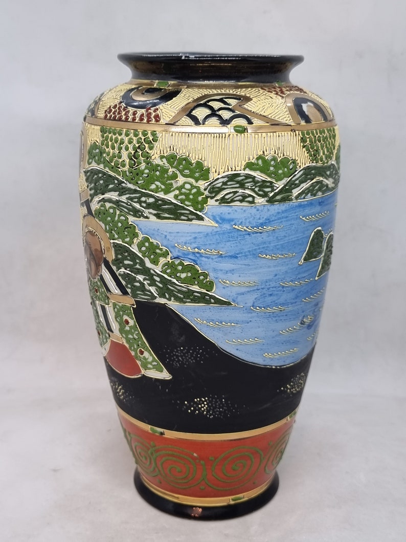 Hand Painted satsuma Vase Made in Japan Etsy