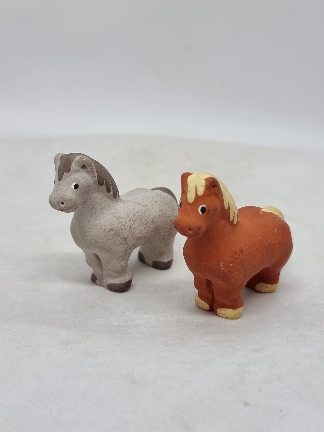 Pair of Vintage Ceramic Horse Figurines Made in Sweden Etsy