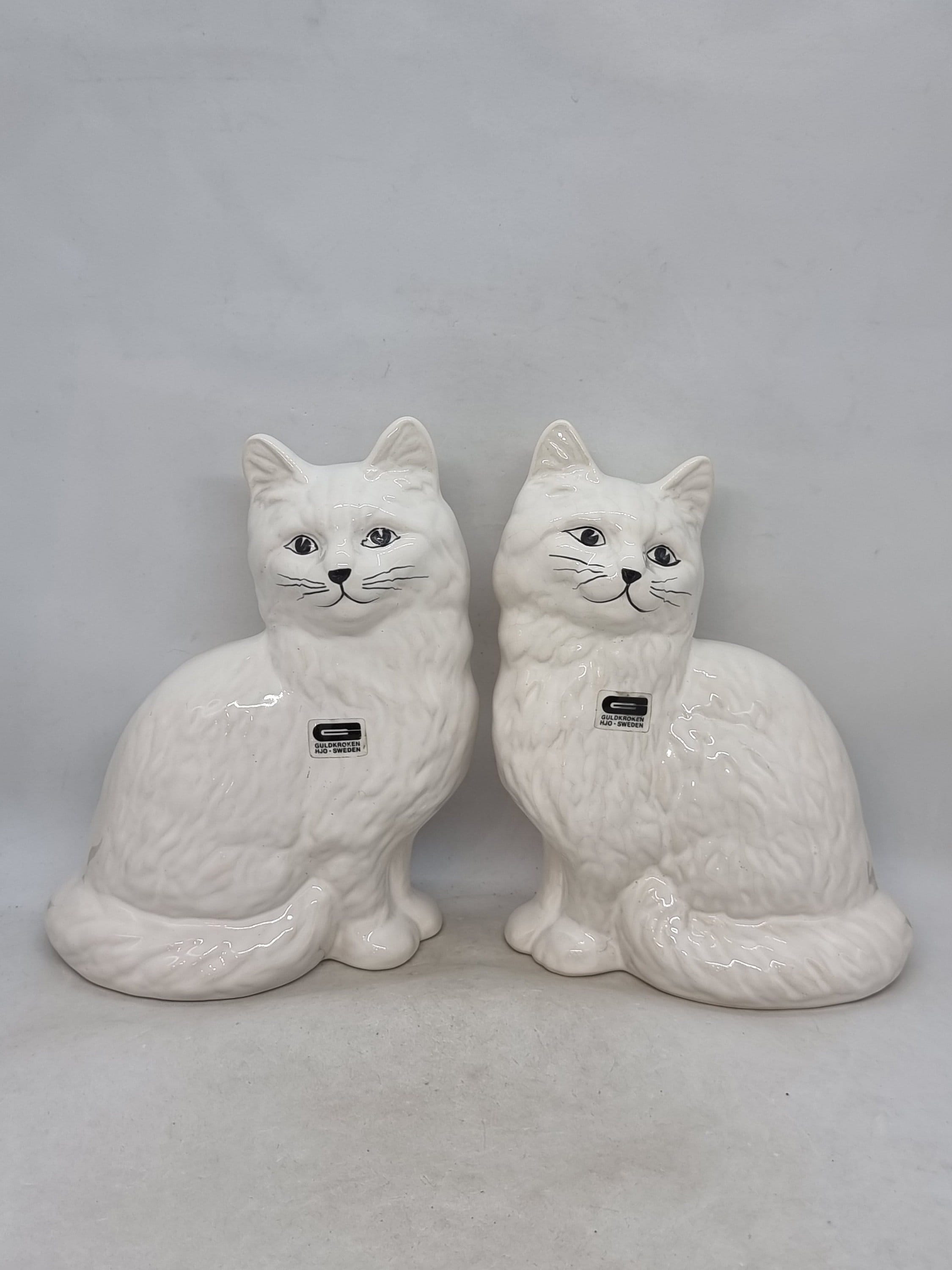 ヴィンテージ Guldkroken Hjo スウェーデン セラミック猫の置物