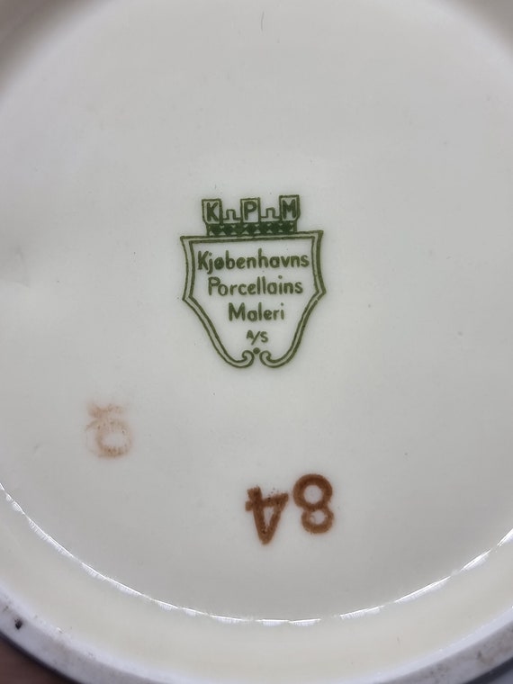 Vintage Kjøbenhavns Porcelains Maleri KPM Denmark Teapot / Creamer