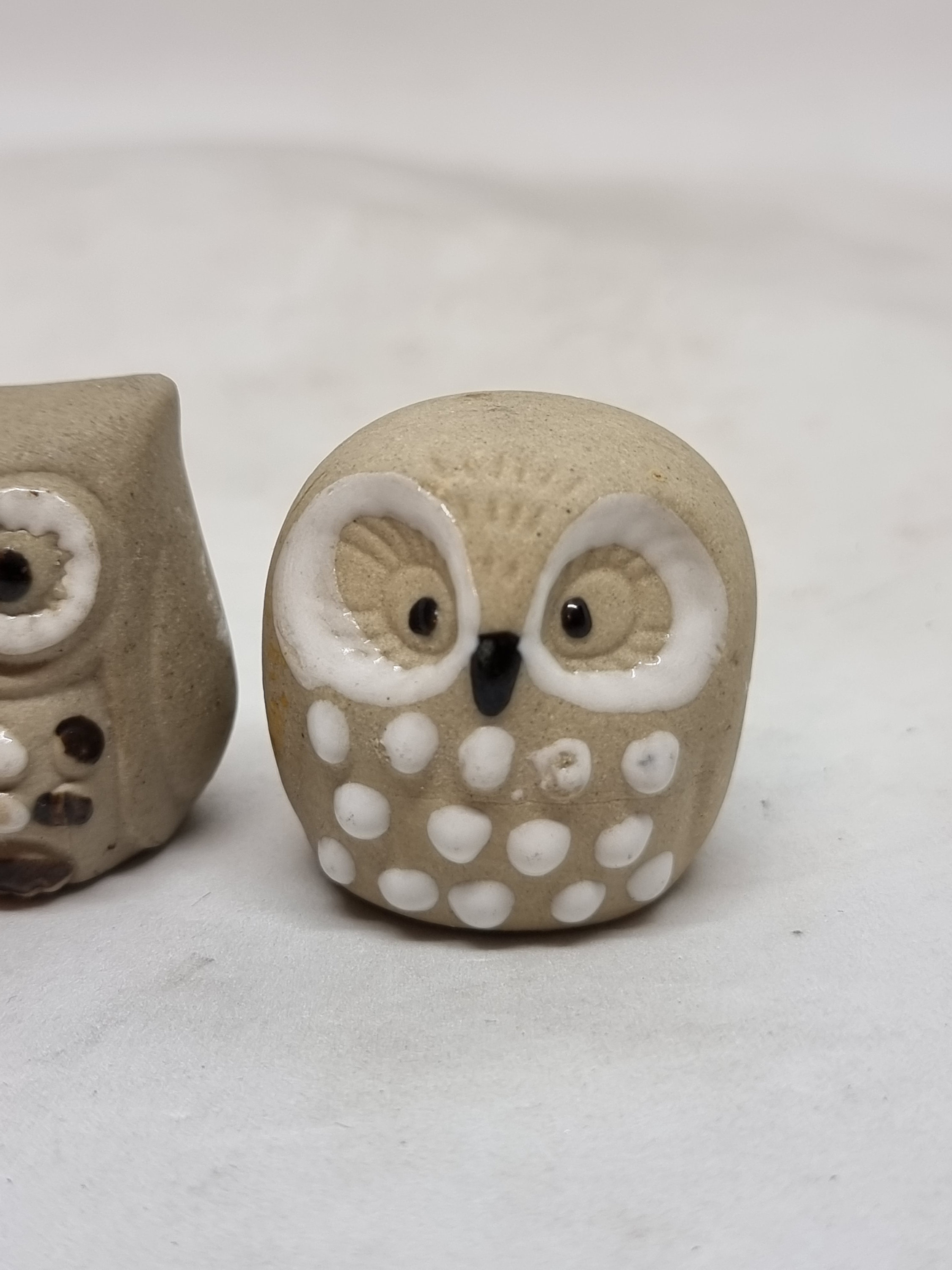 Set of 3 Vintage Ceramic Owl Figurines Scandinavian Style Etsy