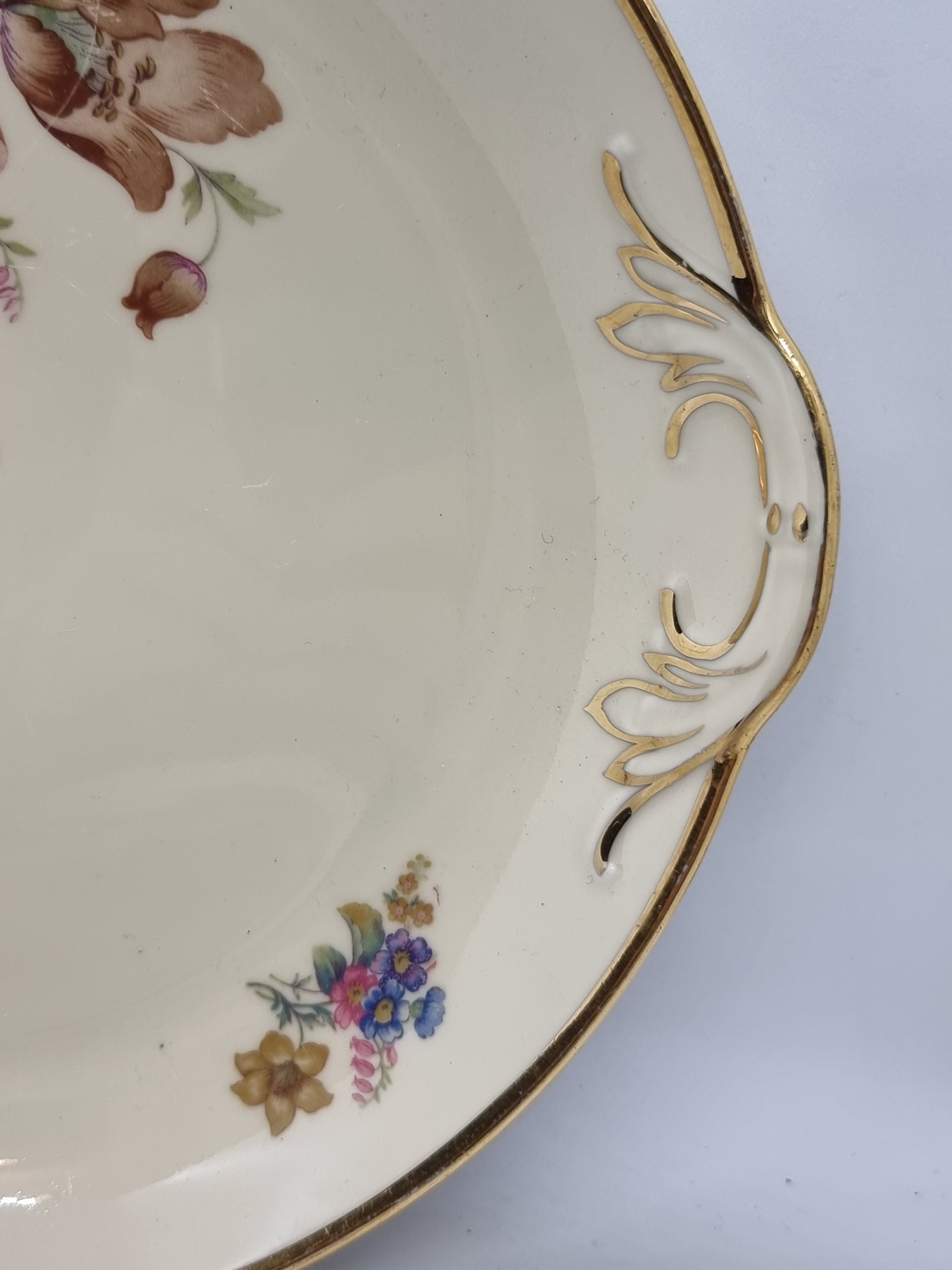 希少　Kjobenhavns Porcellains Maleri KPM Kjøbenhavns Porcellains Maleri KPM Brown Orchid 1 Dinner