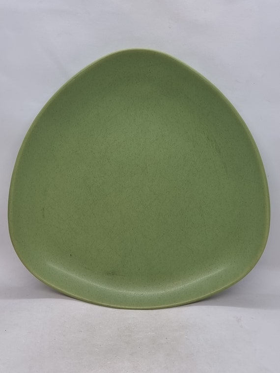 Vintage Höganäs Keramik Triangle Green Plate | Made in Sweden | - Etsy