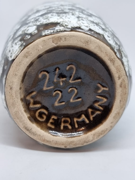 Vintage West Germany Ceramic Fat Lava Vase No. 242/22