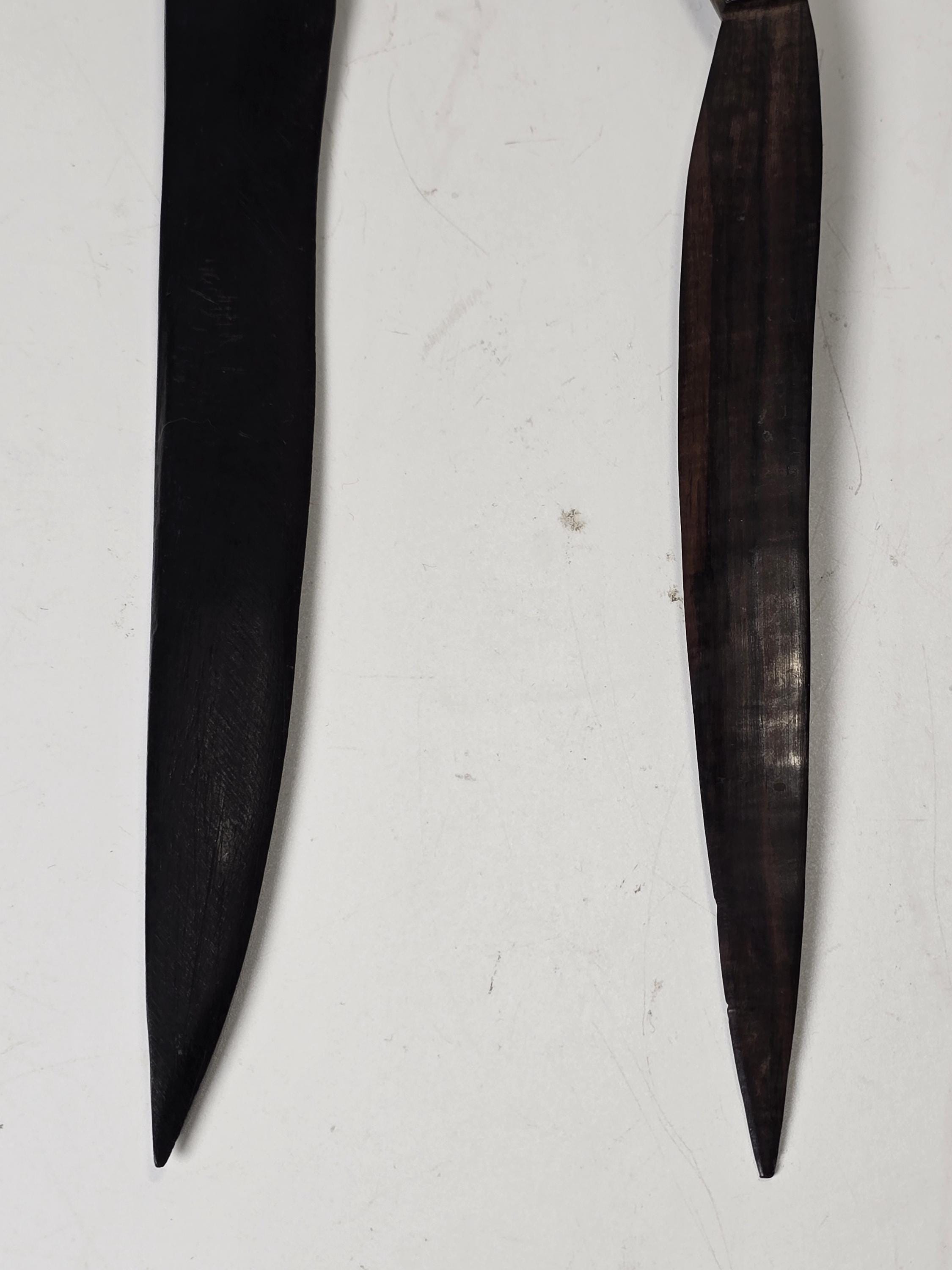 Vintage Carved Wood African Knives | - Etsy
