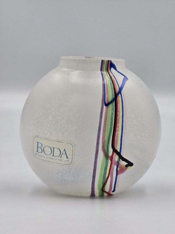 Vintage Kosta Boda Rainbow Series Vase by Bertil Vallien | Made in