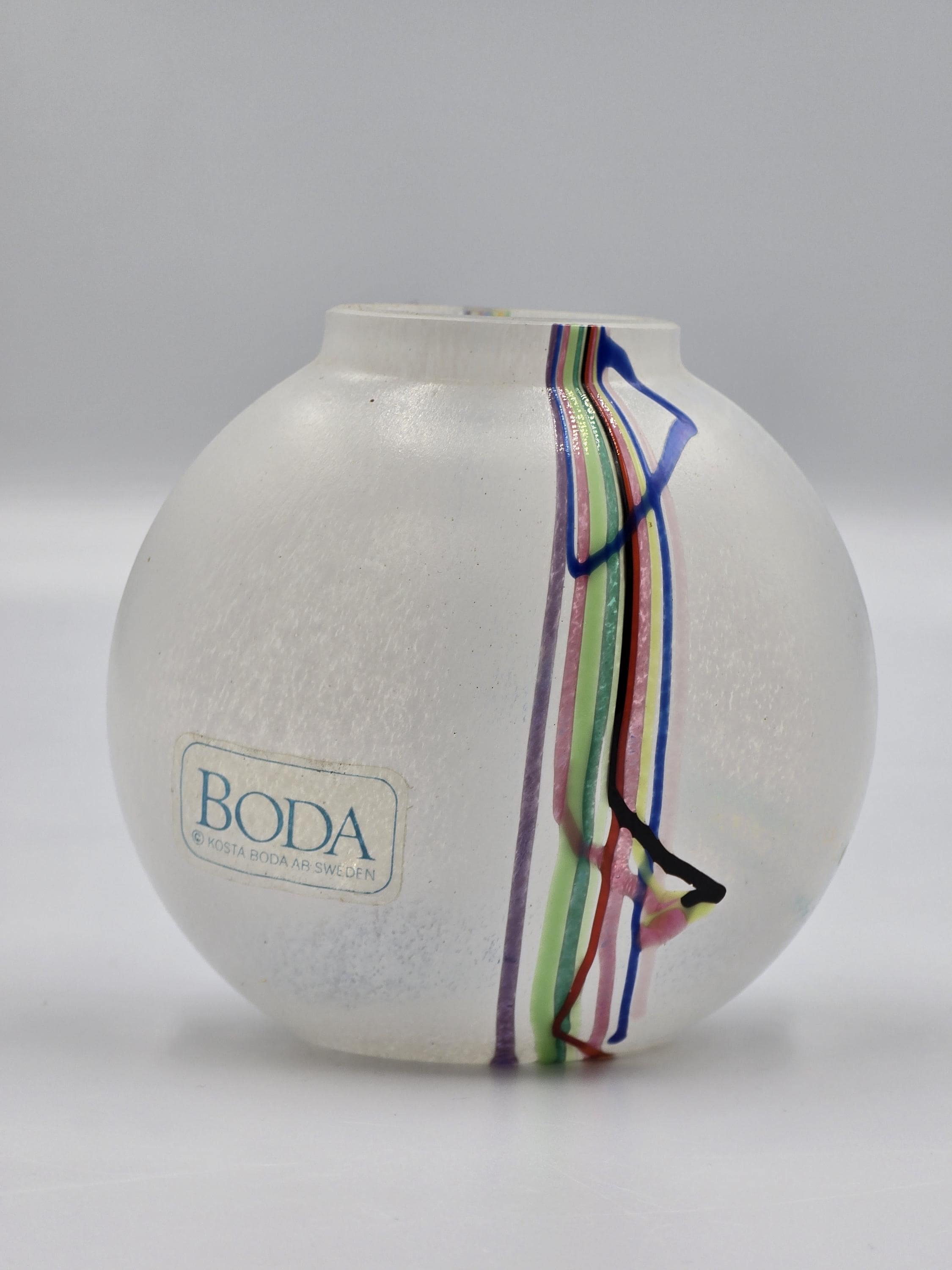 Vintage Kosta Boda Rainbow Series Vase by Bertil Vallien | Made in