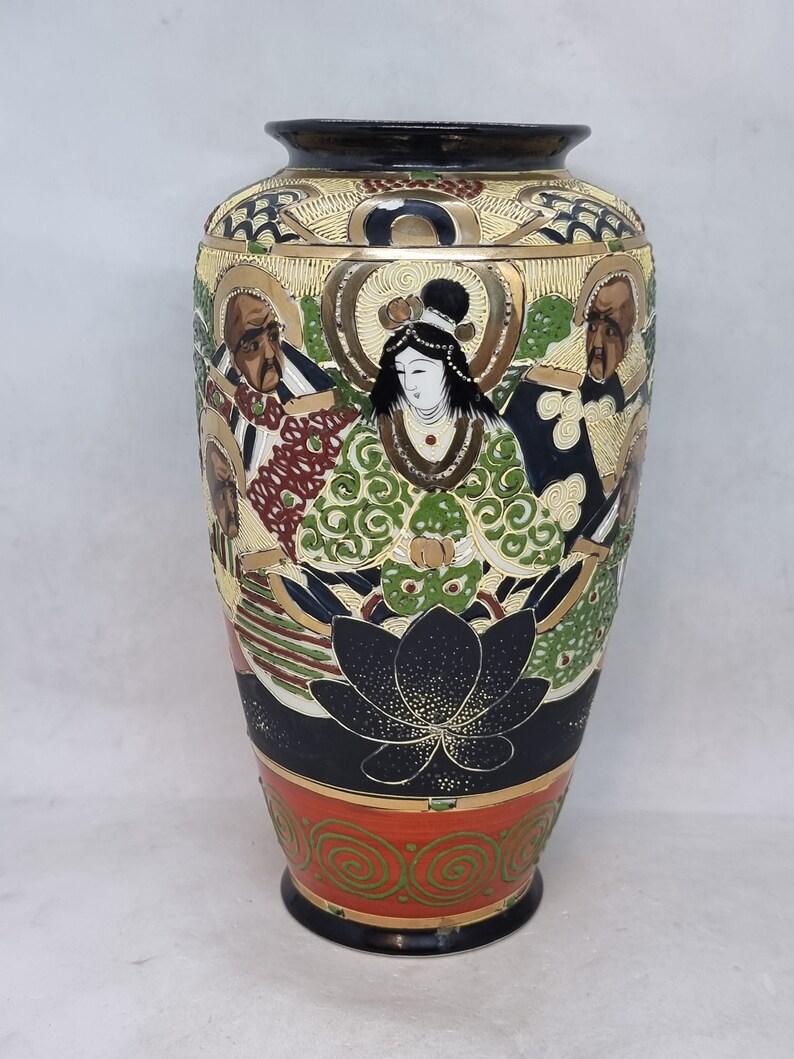 Hand Painted satsuma Vase Made in Japan Etsy