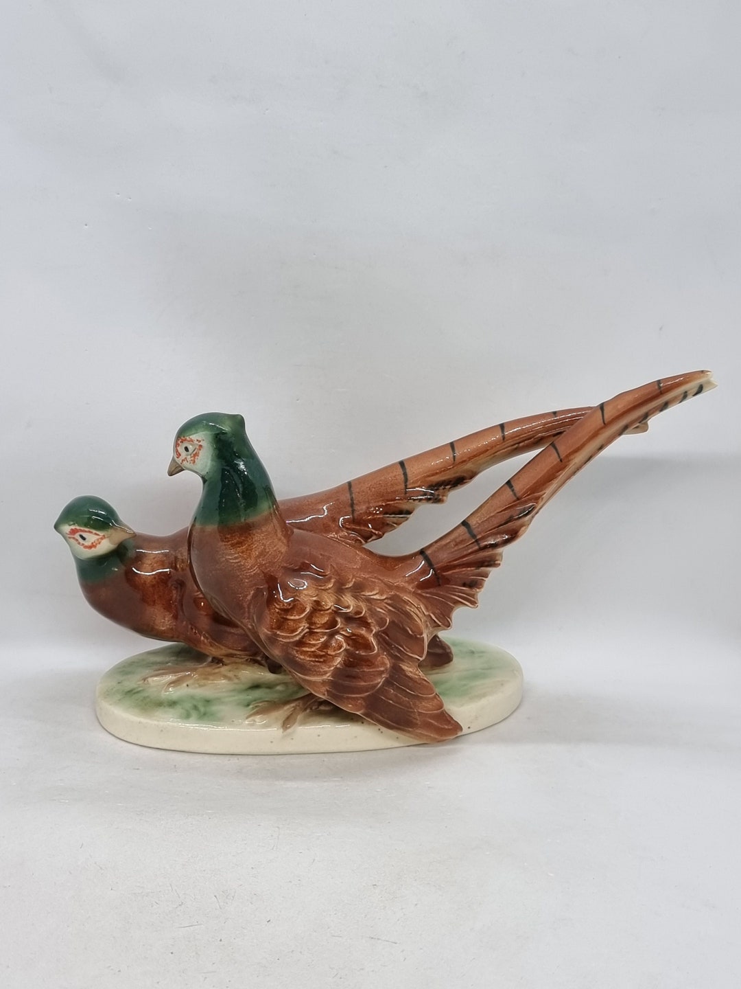 Vintage Ceramic Pheasant Figurines Made in Germany Etsy