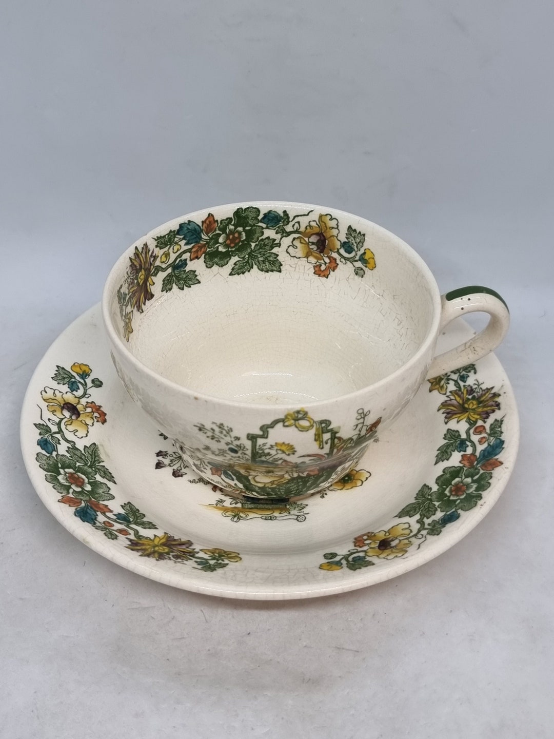 Vintage Masons Patent Ironstone England Tea Cup & Saucer | - Etsy