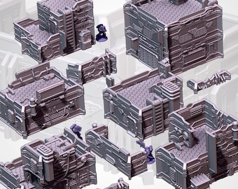Modular Sci Fi City Terrain for Futuristic Tabletop and Wargaming Boards